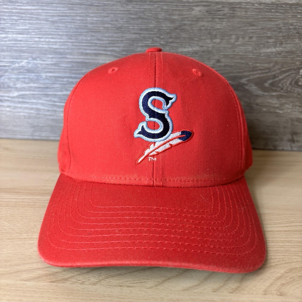 Spokane Indians Hat Cap Strap Back Red MILB Baseball Mens Pacific Headwear